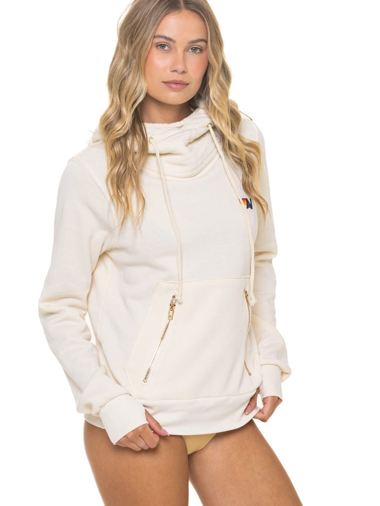 New Aviator Nation Sz S Ninja Pullover Hoodie Vintage White Unisex — image 7 of 7